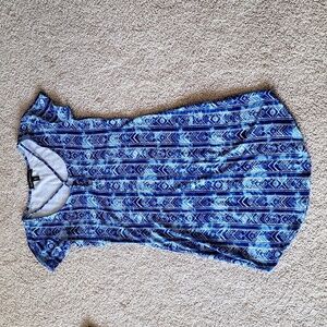 Tie dye aztec print dress